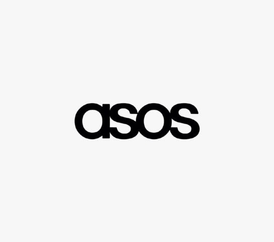 ASOS logo displayed on a plain background, representing a popular online fashion retailer known for trendy clothing and accessories.