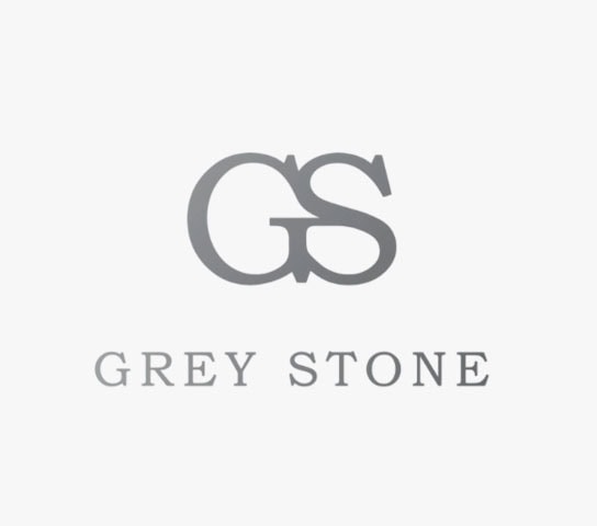 Grey Stone logo featuring the initials 'GS' in a modern, minimalist design, representing elegance and sophistication for fashion branding.