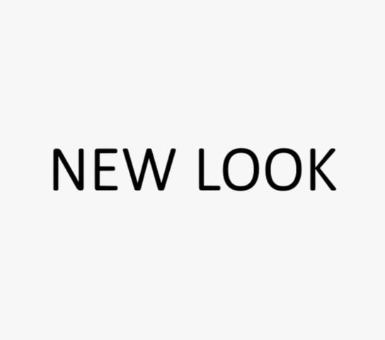 Bold text on a white background reads 'NEW LOOK', indicating a fashion update or collection launch.
