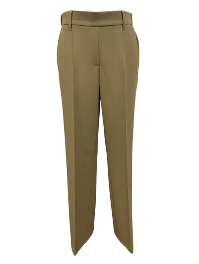 Stylish khaki dress pants for women, featuring a tailored fit and classic design, perfect for office wear or formal occasions.