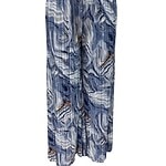 Comfortable blue patterned lounge pants with drawstring waist and relaxed fit, perfect for casual wear and lounging at home.