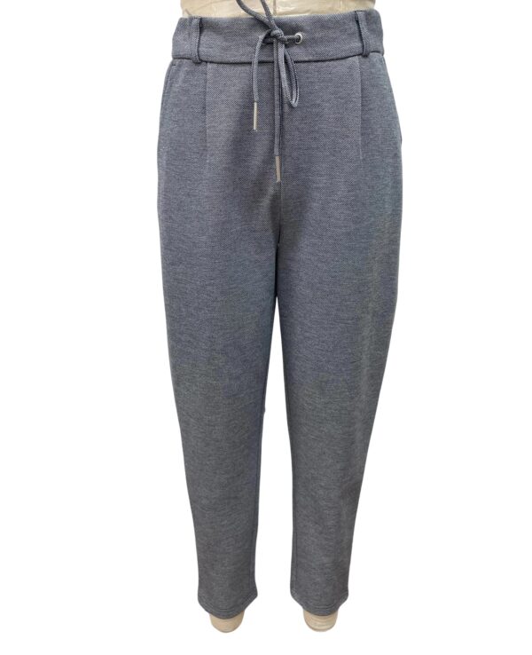 Stylish grey jogger pants with drawstring waist, perfect for casual wear and loungewear, made from soft, breathable fabric for all-day comfort.