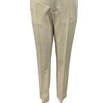 Stylish beige dress pants for women with a tailored fit, high waist, and classic design, perfect for office wear or formal occasions.