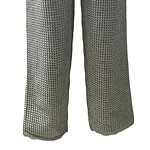 Gray knit wide-leg pants with textured pattern, high waist, and relaxed fit, ideal for casual or lounge wear.