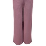 Stylish pink wide-leg trousers for women, perfect for casual and formal wear, made from comfortable fabric with a high waist design.
