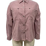 Elegant pink corduroy shirt with button-down front and chest pockets, perfect for casual or semi-formal wear, available at NB Fish Fashion.