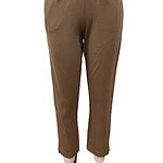 Comfortable casual brown pants with drawstring waist, suitable for everyday wear and relaxed occasions.