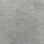 Close-up image of a light gray knitted fabric showing detailed texture and weave pattern.