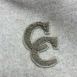 Close-up of a silver Euro coin designed as a fashion accessory, showcasing intricate detailing and craftsmanship.