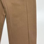 Close-up of stylish brown men's pants with zipper detail, made from high-quality fabric, perfect for casual or semi-formal wear.
